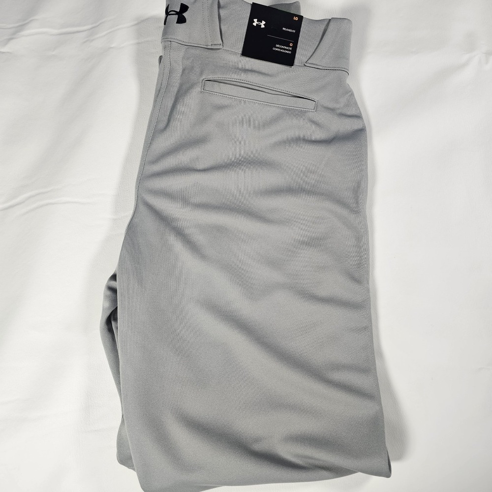 Under Armour Baseball Pants Mens LG Gray Utility Relaxed Fit NWT